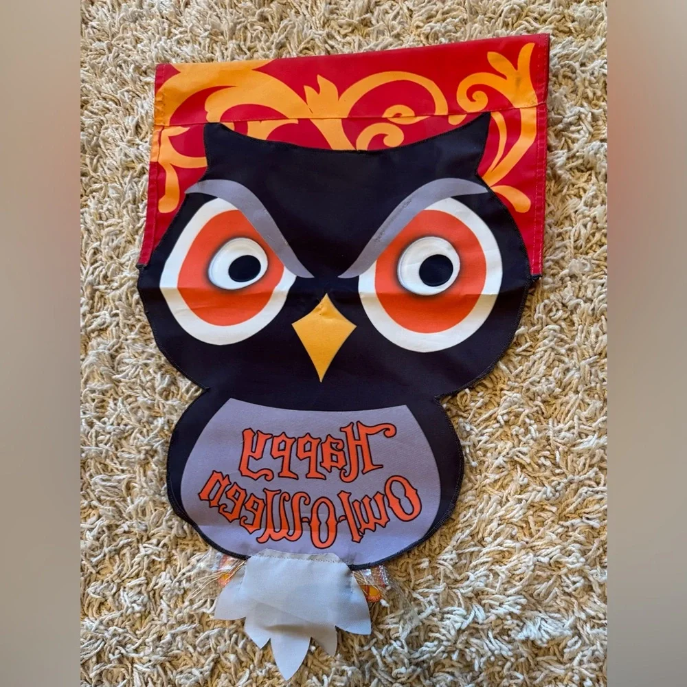 🎃 Happy Owl-oween Halloween Yard Flag/Banner